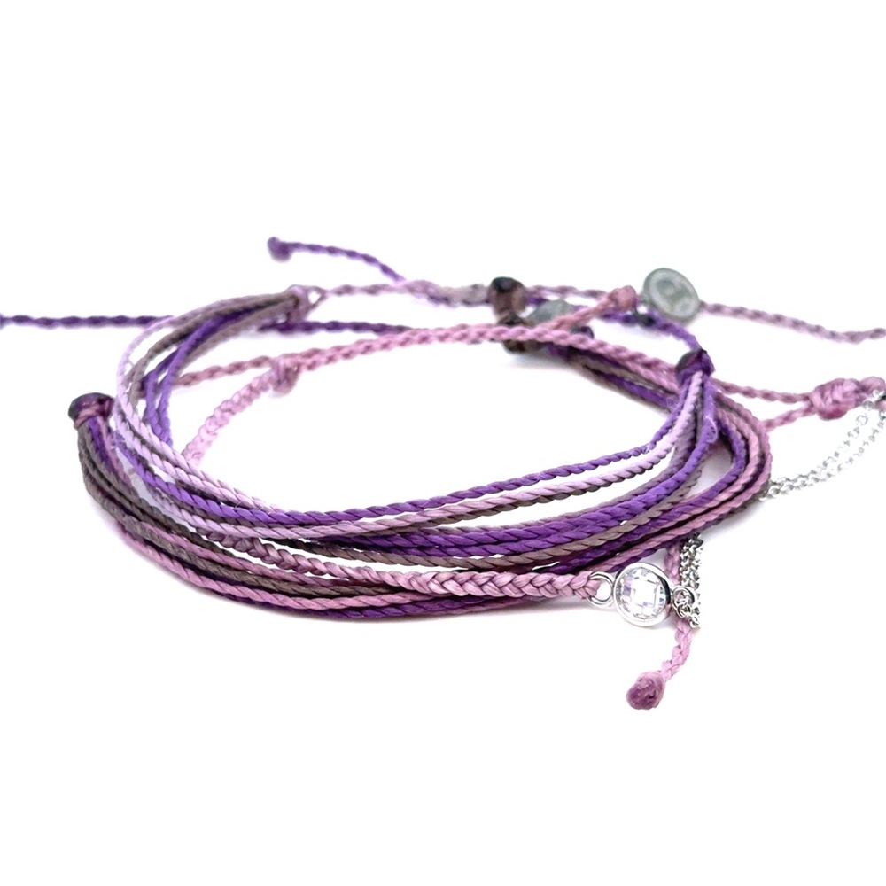 Pura Vida Purple Ombre Multi-Strand Cord Bracelet Set‎